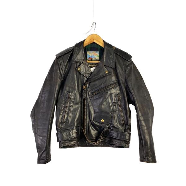 Aero Leathers シングルライダースジャケット 38 AERO LEATHER◇ダブルライダースジャケット/38/レザー/BLK