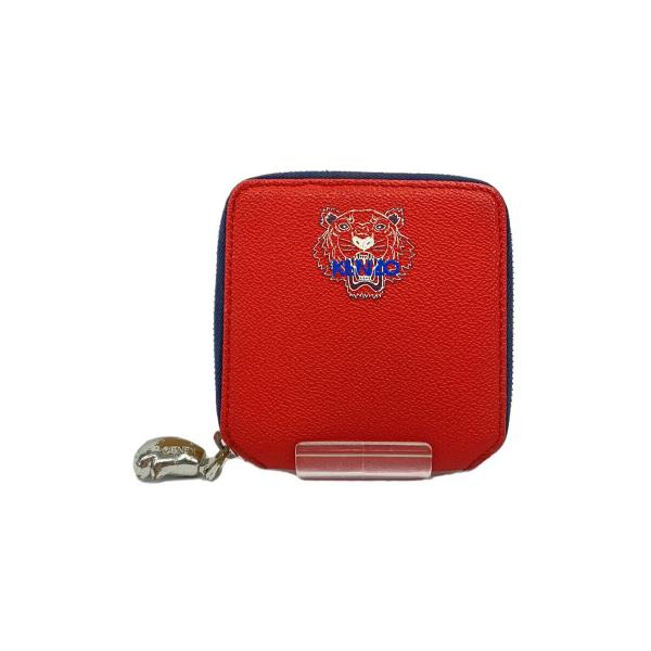 KENZO◇2つ折り財布/レザー/RED/メンズ : セカンドストリート