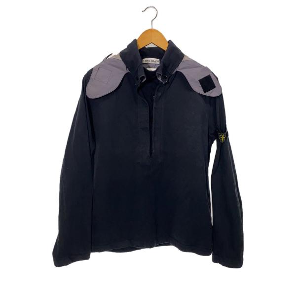 STONE ISLAND◇パーカー/S/コットン/BLK/無地/34156m58