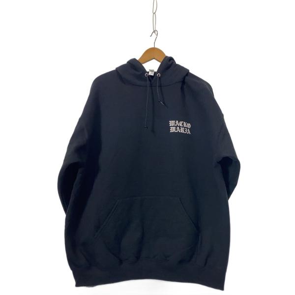 WACKO MARIA◇聖母マリア/バックプリント/パーカー/XL/コットン/BLK