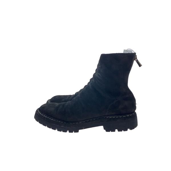GUIDI◇BACK ZIP BOOTS/CALF REVERSE/ブーツ/43/BLK/スウェード/796V_N