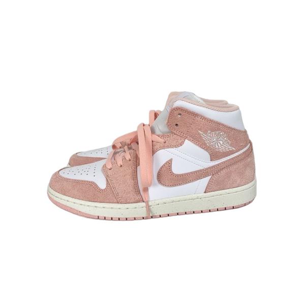 NIKE◆AIR JORDAN 1 MID SE/27.5cm/ピンク/レザー/FN5215-161