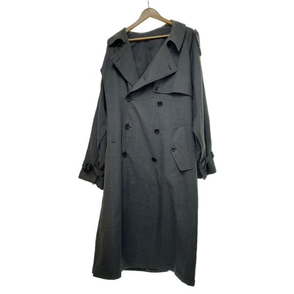 stein◇20SS/DOUBLE SHADE TRENCH COAT/トレンチコート/M/コットン/GRY