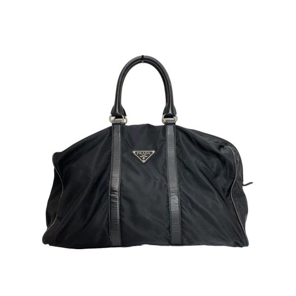 PRADA ボストン ナイロン ギャランティカード付 PRADA◇ボストンバッグ/ナイロン/BLK/無地 : セカンドストリートYahoo