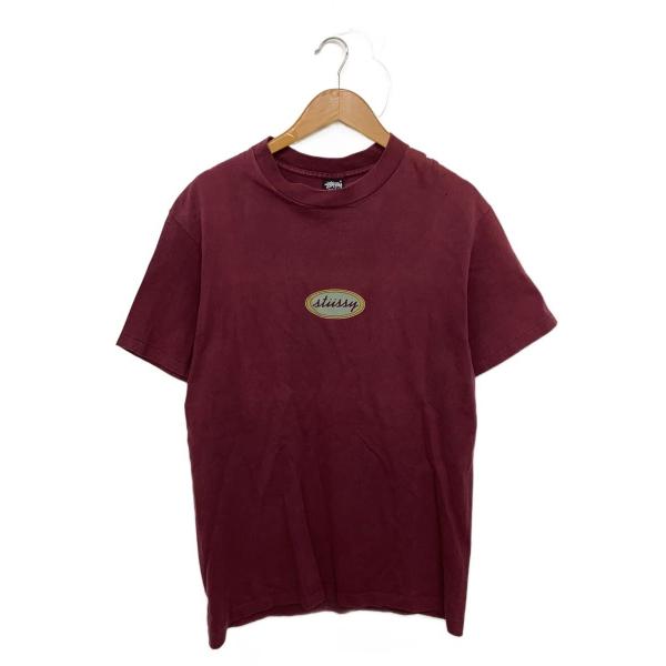 STUSSY◇80s/usa製/circle logo/Tシャツ/L/コットン/BRD//OLD