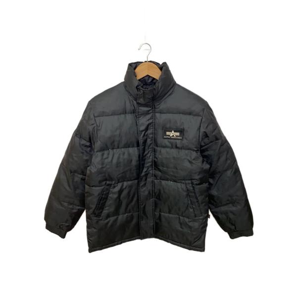 ALPHA INDUSTRIES◇ダウンジャケット/M/ポリエステル/BLK/026200