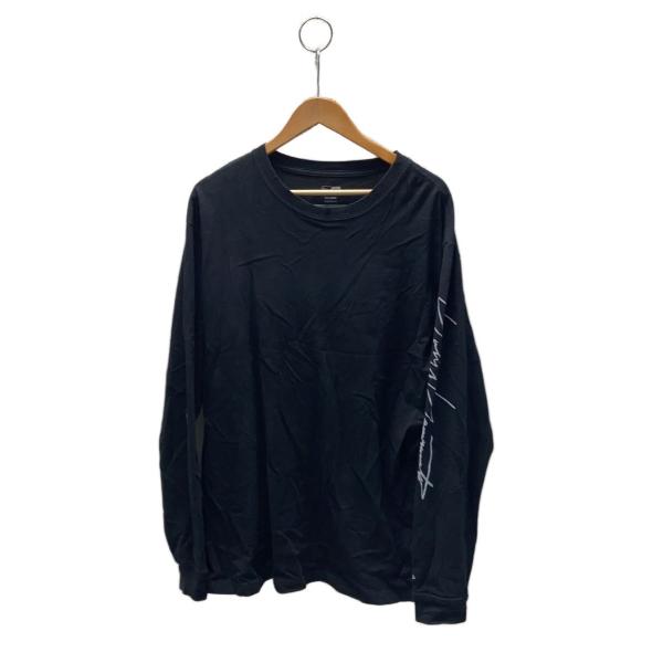 YOHJI YAMAMOTO◇長袖Tシャツ/XL/コーデュロイ/BLK : セカンド