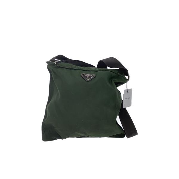 PRADA◇シミスレ傷有り/三角ロゴプレート/トライアングルロゴ