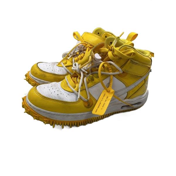 NIKE◇OFF-WHITE X AIR FORCE 1 MID_オフホワイト エアフォース ミッド