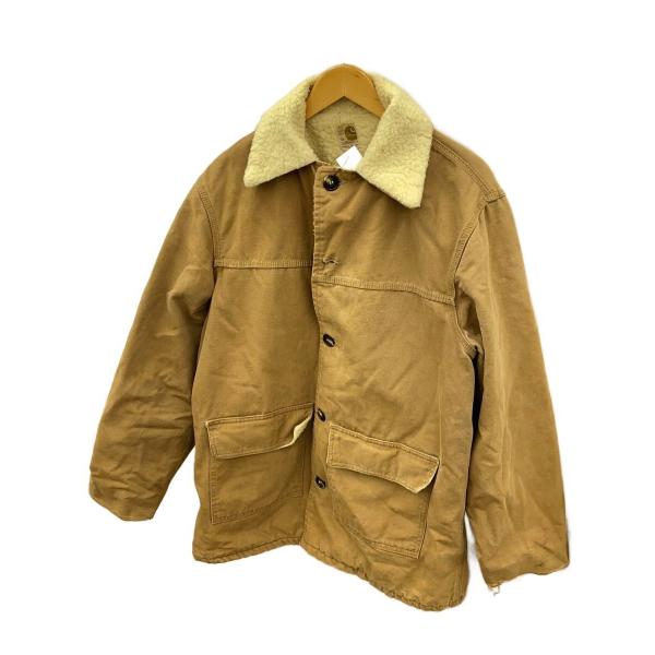 Carhartt◇70s/プリントタグ/裏ボア/ランチコート/第二ボタン欠品