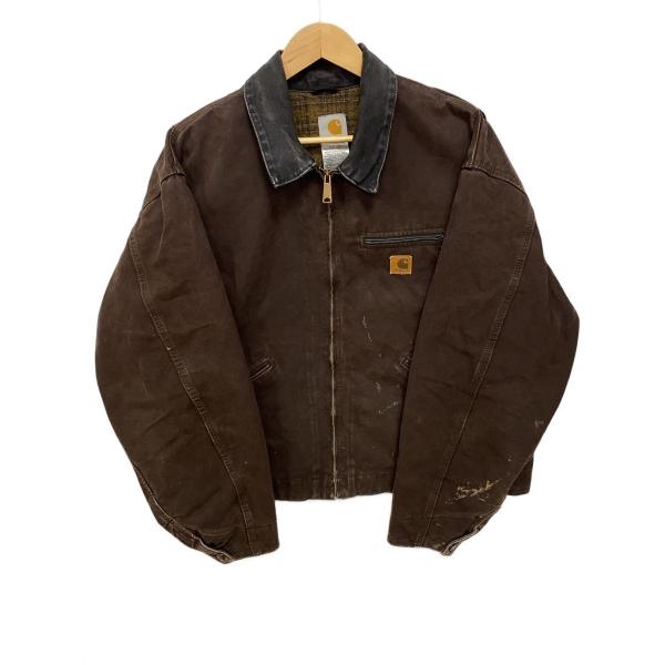 Carhartt◇00s/デトロイトジャケット/--/コットン/BRW/無地/J97 DKB