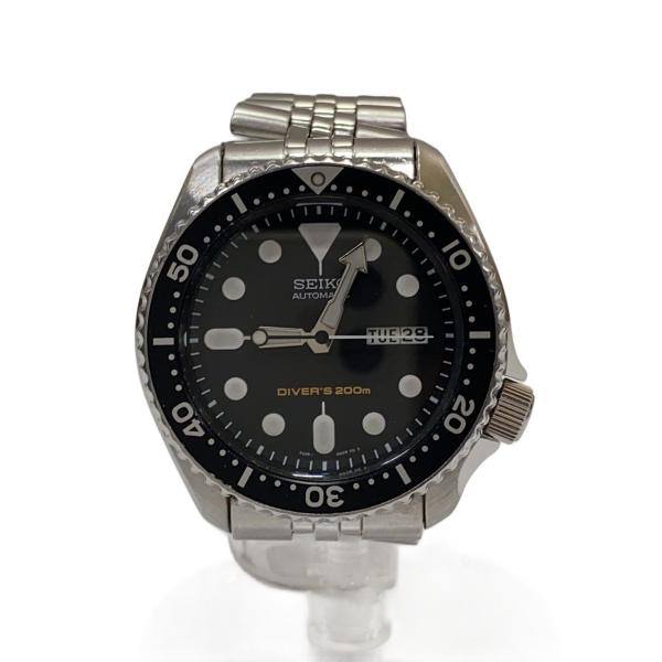 SEIKO◇ダイバーズ/ブラックボーイ/自動巻腕時計/アナログ/BLK/SLV