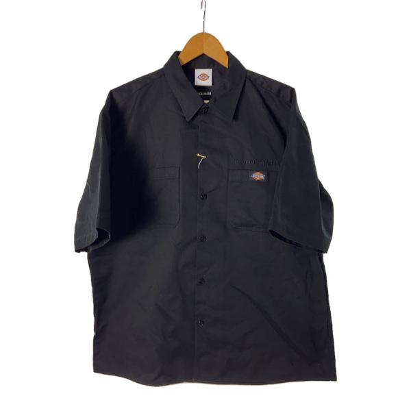 WACKO MARIA◇TYPE-1/WORK SHIRT/半袖シャツ/L/ポリエステル/BLK/25SS