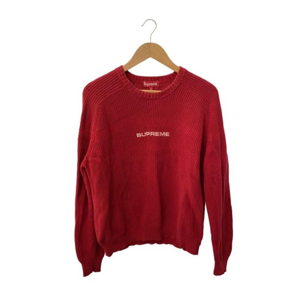 Supreme / ニット・セーター(厚手)/M/ウール/RED// Supreme◇ニット・セーター(厚手)/S/コットン/RED/無地 : セカンド