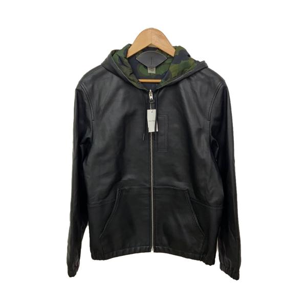 COACH◇ジップパーカー/46/レザー/BLK/75832 : セカンドストリート