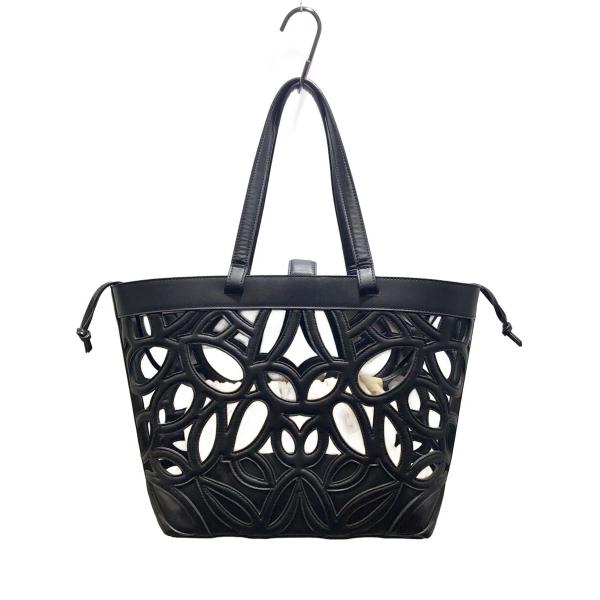 ZARA◇トートバッグ/フェイクレザー/BLK/無地 : セカンドストリート 