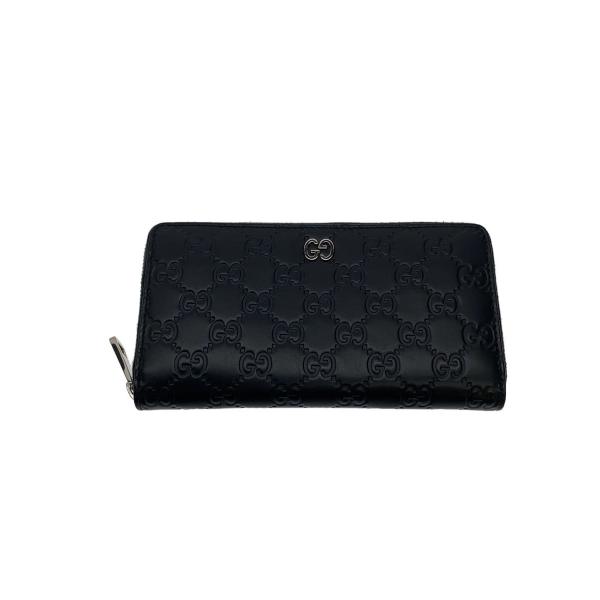GUCCI◇長財布_インターロッキングG/レザー/BLK/メンズ : セカンド
