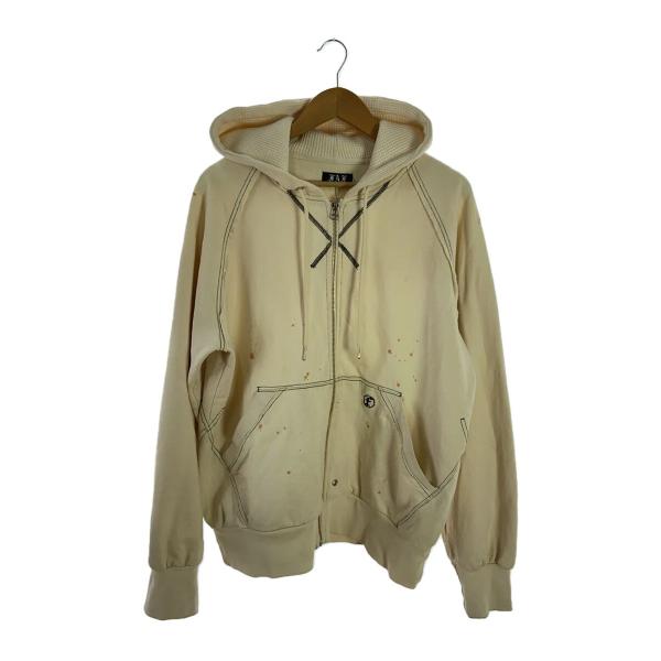 本日限定お値下げ。三代目ファージップパーカー FAF/Aged Zip Up Hoodie/ジップパーカー/3/コットン/WHT