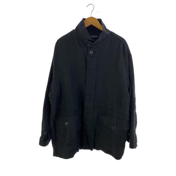 CAHLUMN◇Linen Stand collar Half Coat/コート/L/リネン/NVY