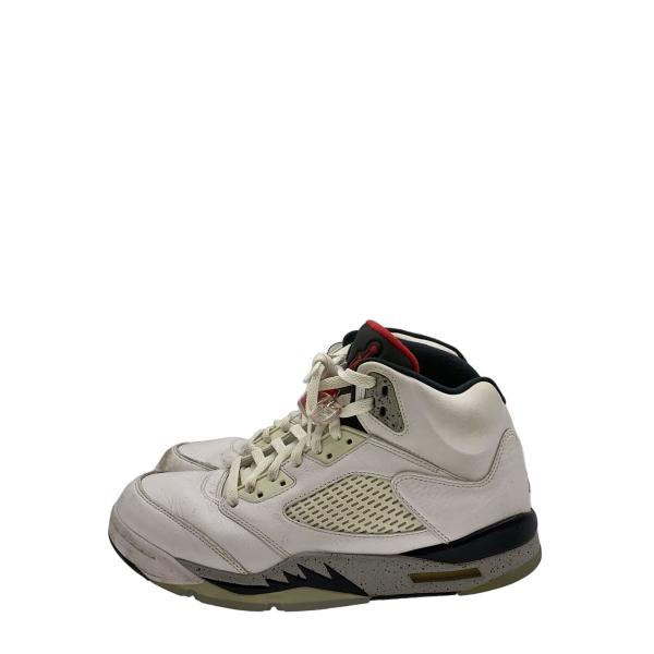 NIKE◆AIR JORDAN 5 RETRO/エアジョーダンレトロ/ホワイト/136027-104/28.5cm/WHT/? NULL ?