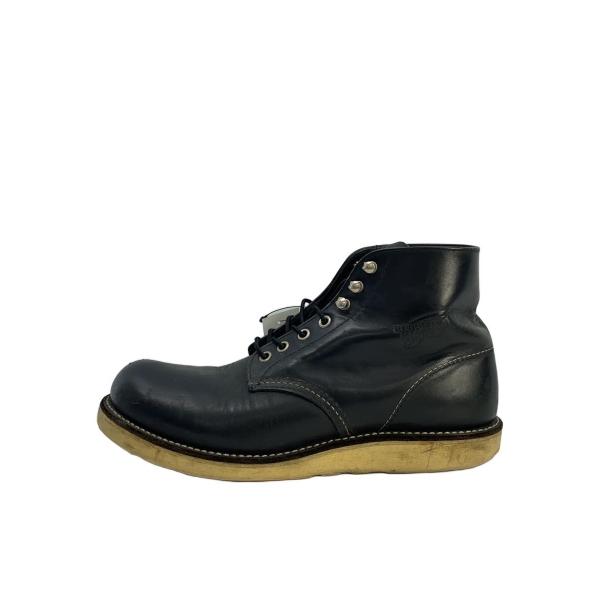 RED WING◇レースアップブーツ/UK7.5/BLK/8165/CLASSIC ROUND/プレーン