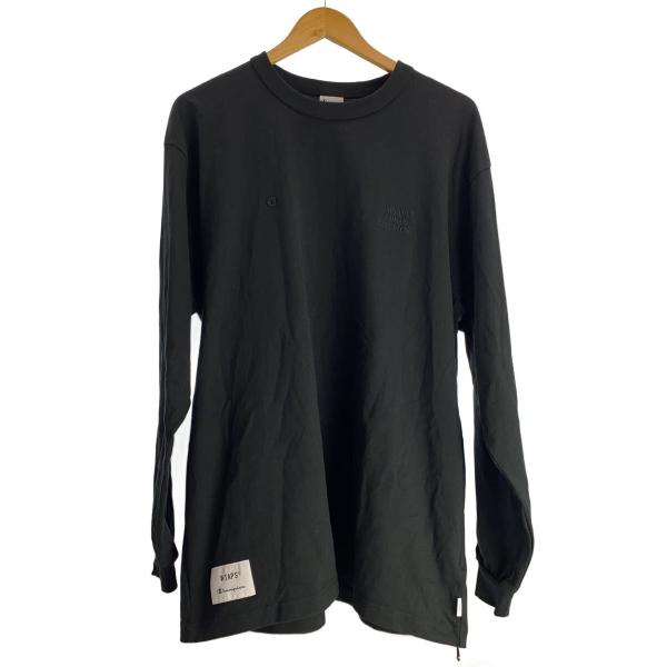 Champion◇長袖Tシャツ/XL/コットン/BLK/C8-Z411/Wtaps x Champion