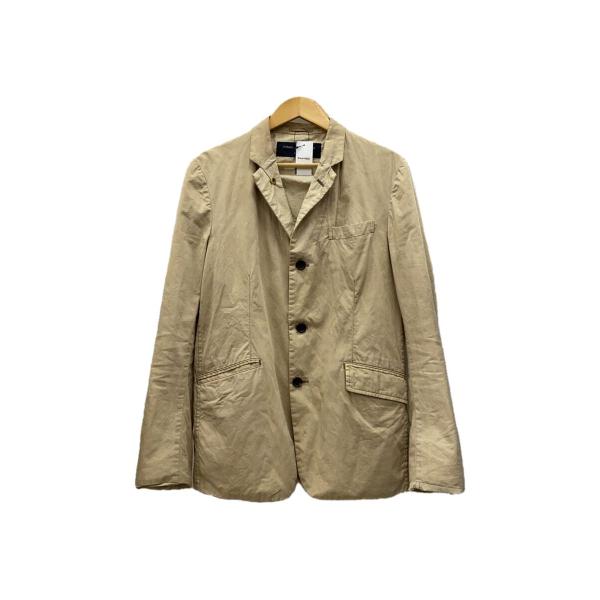 COMME des GARCONS HOMME◇テーラードジャケット/S/コットン/KHK/無地 