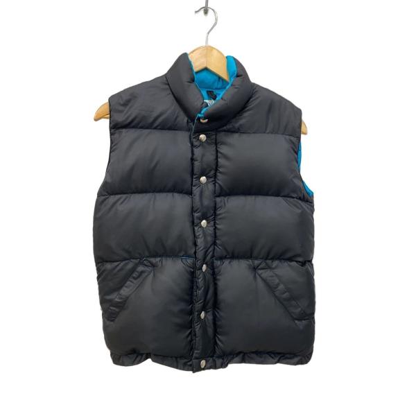 CRESCENT DOWN WORKS◇ダウンベスト/XS/ナイロン/BLK/無地 : セカンド