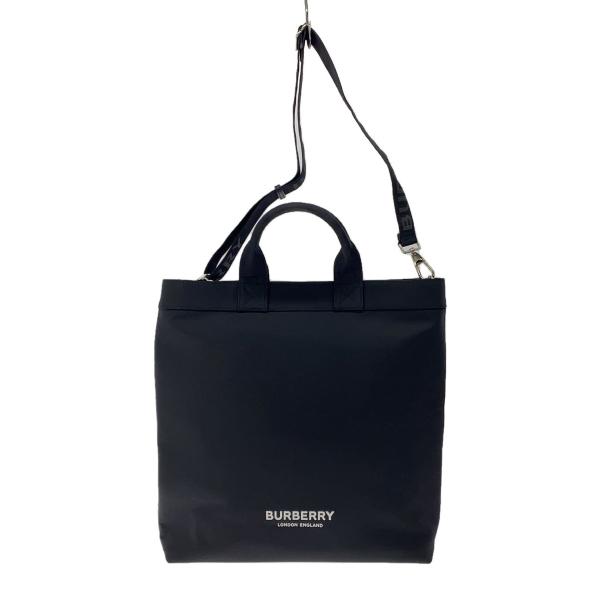 BURBERRY◇トートバッグ/ナイロン/BLK/無地/8063497 : セカンド