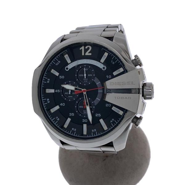 DIESEL◇クォーツ腕時計/アナログ/BLK/SLV/DZ-4308 : セカンド