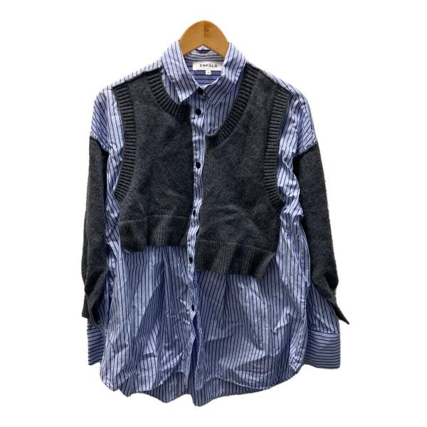 ENFOLD Knit Jumper サイズ38 ENFOLD(エンフォルド) デザインニット グレー サイズ 38｜【公式