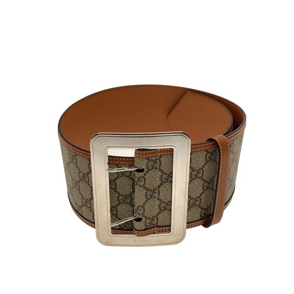 GUCCI◇Lunar New Year GG wide belt/ベルト/PVC/BRW/レディース