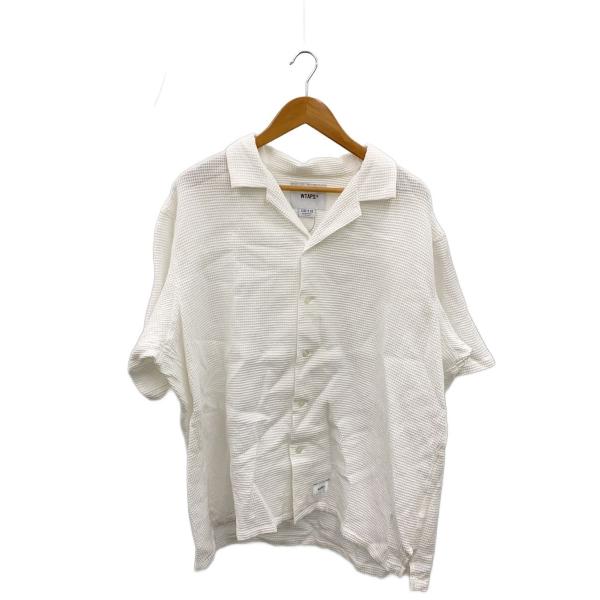 WTAPS◇半袖シャツ/3/コットン/WHT/無地/251WVDT-SHM07 : セカンド