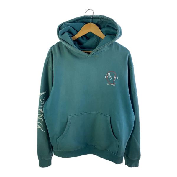 Brain Dead◇PSYCHO MEDITATION HOODIE/パーカー/M/コットン/BLU/GRN 