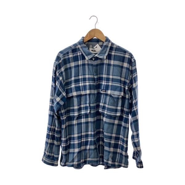 PALACE◇長袖シャツ/L/コットン/BLU/チェック// : セカンドストリート