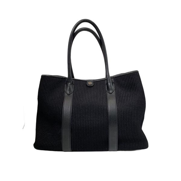 BARNEYS NEWYORK◇メッシュレザートート/トートバッグ/レザー/BLK