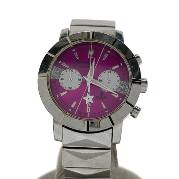 Vivienne Westwood◇クォーツ腕時計/アナログ/PNK/SLV/VW-7054
