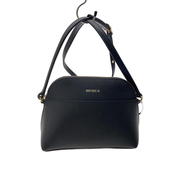 MARY QUANT◇ショルダーバッグ/フェイクレザー/BLK : セカンド