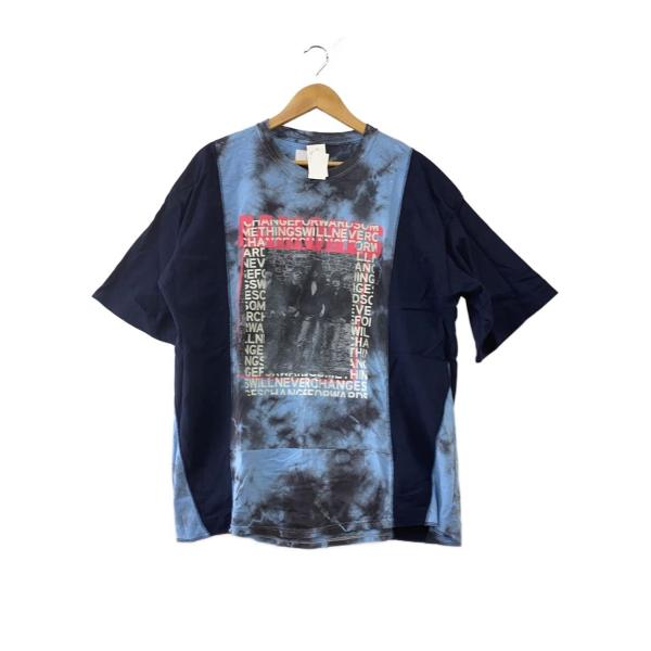 CHANGES◆Tシャツ/L/コットン/NVY/プリント//