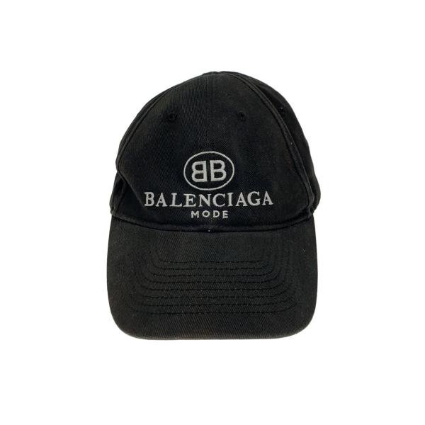 BALENCIAGA◇キャップ/L/コットン/BLK/メンズ/色褪せ有// : セカンド