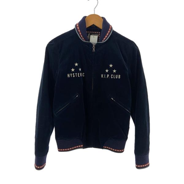 HYSTERIC GLAMOUR◇スカジャン/FREE/ベロア/NVY/0124AB03 : セカンド