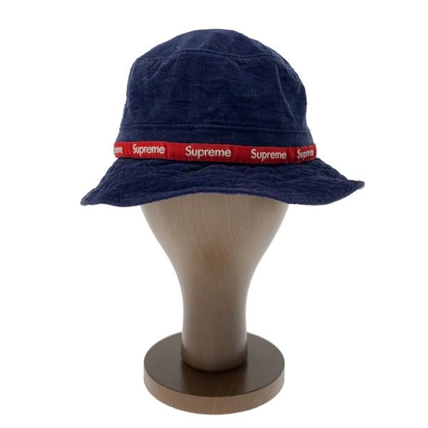 Supreme◇バケットハット/L/コーデュロイ/NVY/無地/14SS/SUPREME