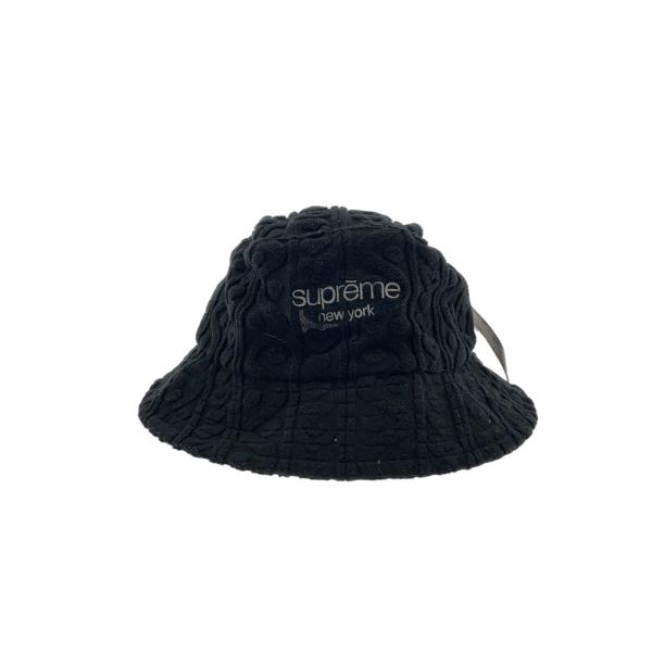 Supreme◇バケットハット/--/ポリエステル/BLK/無地/メンズ