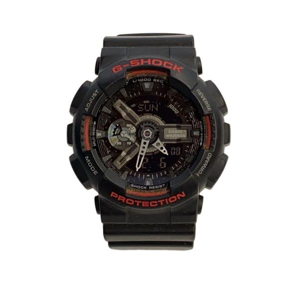 CASIO◇クォーツ腕時計・G-SHOCK/デジアナ/ラバー/BLK : セカンド