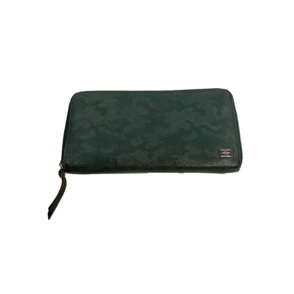 PORTER◆長財布/レザー/GRN/カモフラ/メンズ/342-06033