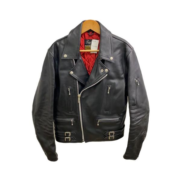 666 Leather Wear◇ダブルライダースジャケット/38/レザー/BLK 666 Leather Wear◇ダブルライダースジャケット/38/レザー/BLK