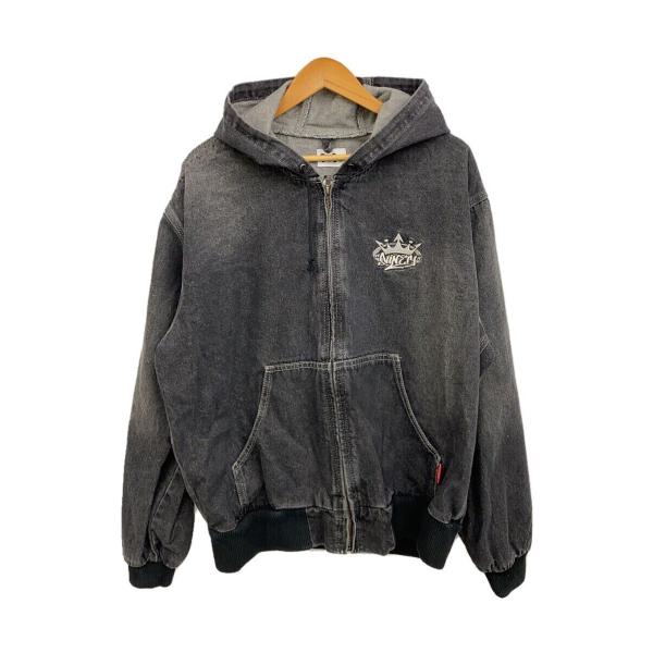 9090◇King Logo Vintage Denim Hoodie/ジャケット/L/コットン/NN1540