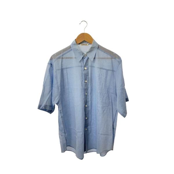 シャツ AURALEE A24SS02VO AURALEE HARD TWIST AURALEE◇HARD TWIST FINX ORGANDY HALF SLEEVED SHIRT/4/コットン