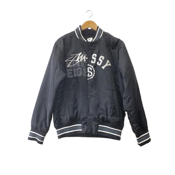 STUSSY◇スタジャン/M/ナイロン/BLK : セカンドストリートYahoo!店