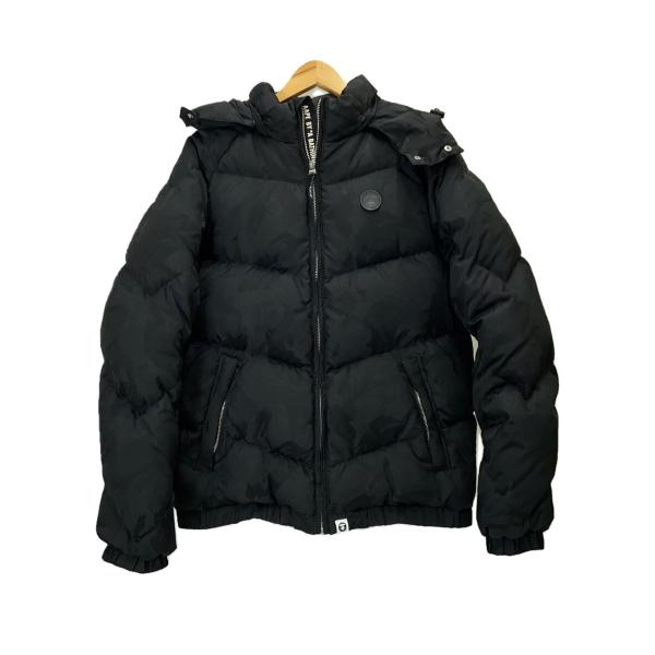 AAPE BY A BATHING APE◇ダウンジャケット/XL/ポリエステル/BLK AAPE BY A BATHING APE◇ダウンジャケット/XL/ポリエステル/BLK